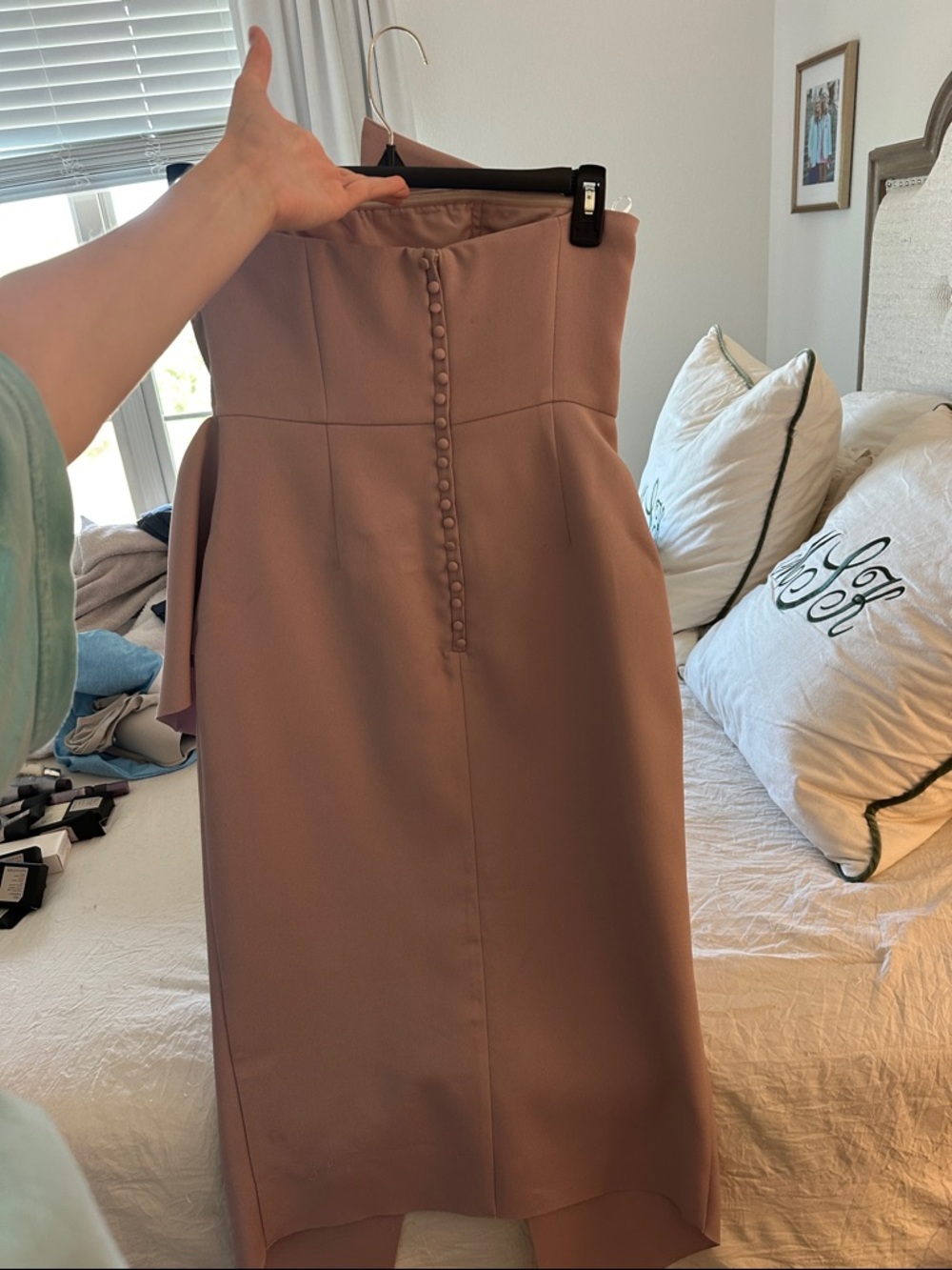Strapless Ruffle Midi Dress - Picture 2 of 3